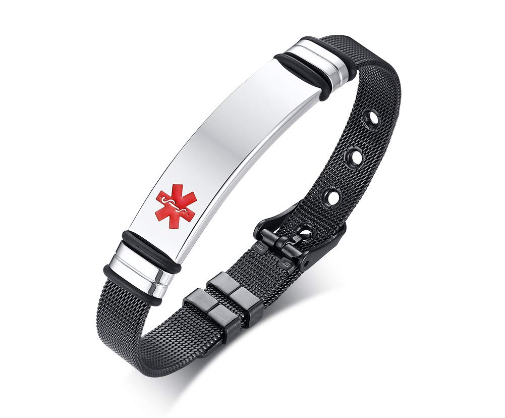Braccialetto Medico Unisex - ID Acciaio Inossidabile Personalizzabile - Foto 5