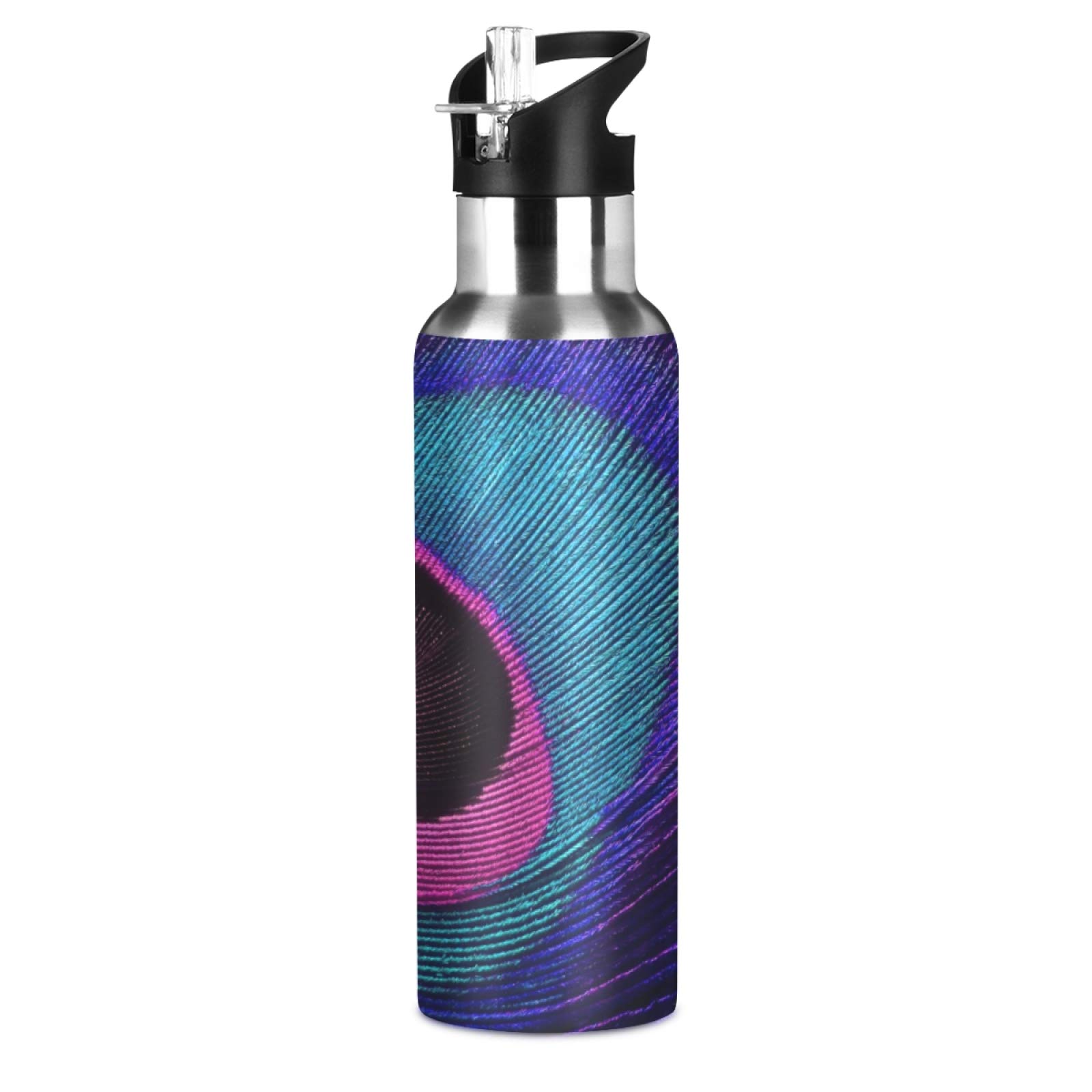 Qilmy 20oz Stainless Steel Water Bottle With Straw Lid - Double Wall Vacuum Insulated, Copper-Enhanced, Leakproof (304 Food Grade) - View #5