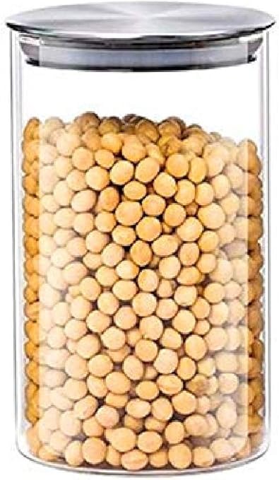 Amazon 貯蔵タンク 食品保存容器 キャニスタ ガラス密封びん 食品保存瓶 キッチン収納 スナック キャンディー 砂糖漬けフルーツ 食品保存 保存容器 900ml 保存容器 キャニスター オンライン通販