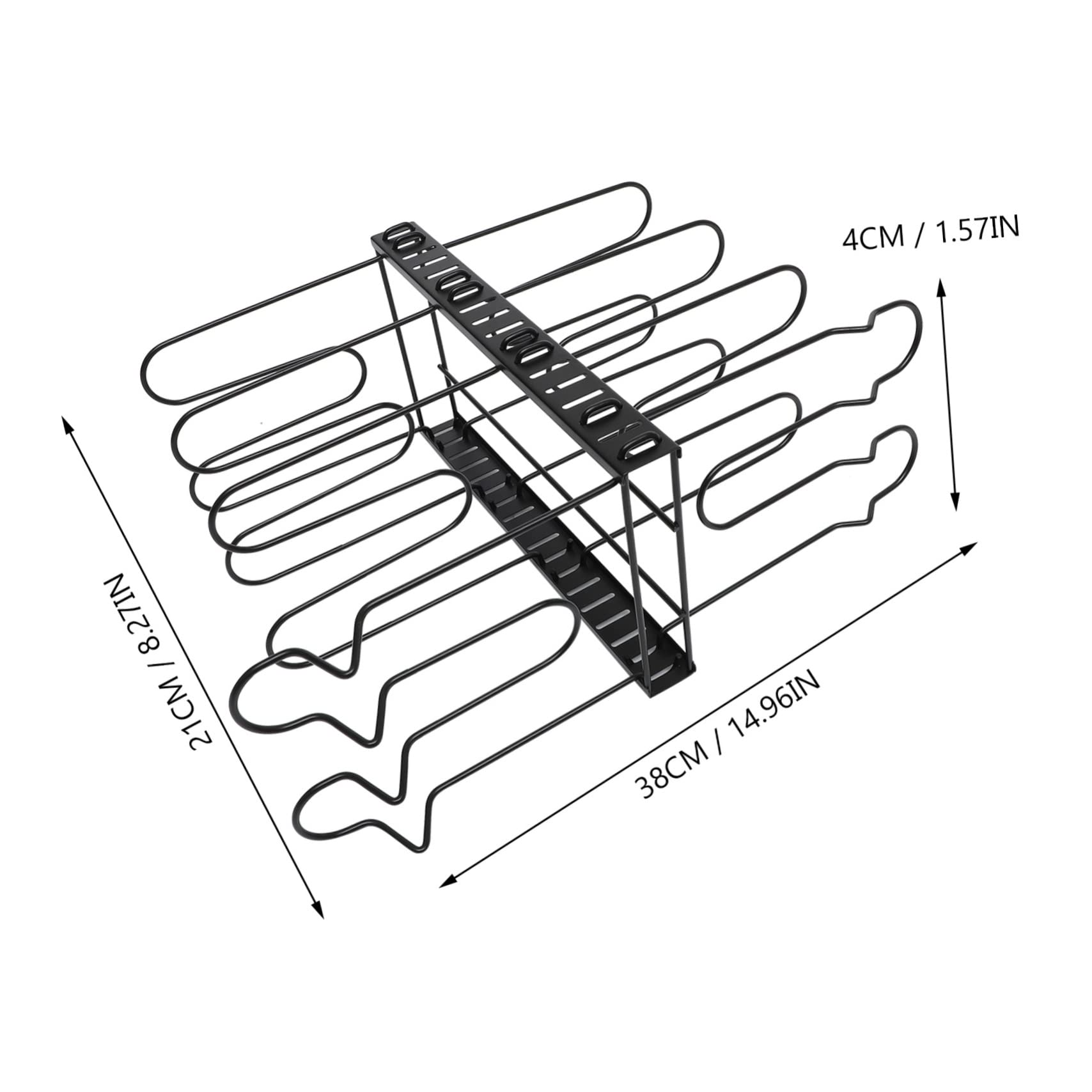 Topfdeckelhalter 8-lagig 1 Satz Eisen für Küche Schwarz