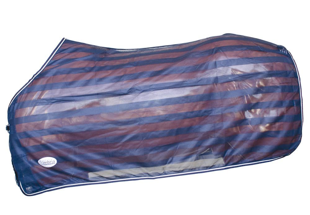 Umbria Equitazione Coperta a Rete Anti-Mosche Valencia 135 cm, Blu