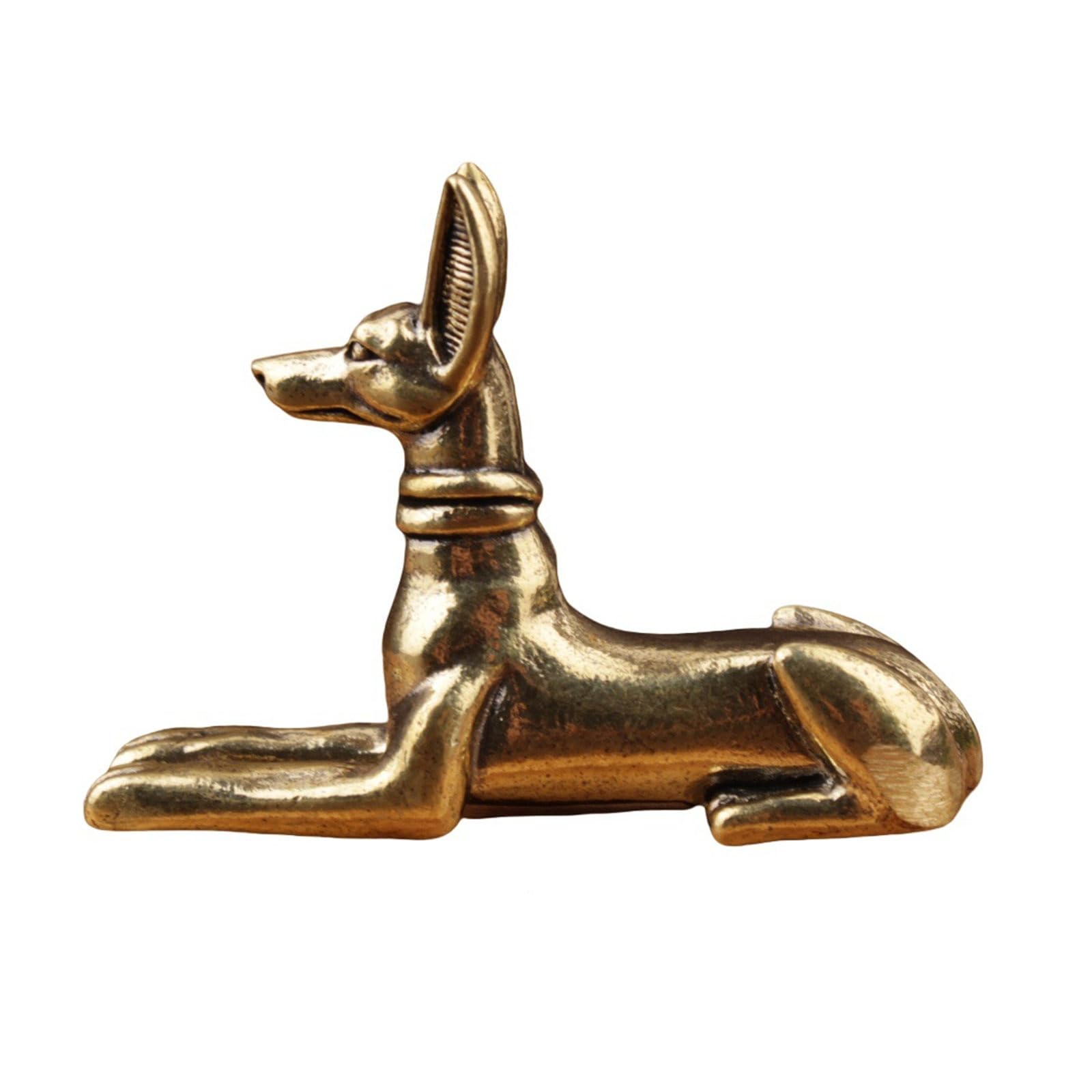 Nueayms Multicolor Sitting Dog Decorative Shape Brass Statue Decorative Objects For Living Room Bookshelf Side Table Decoration Brass Dog Figurine