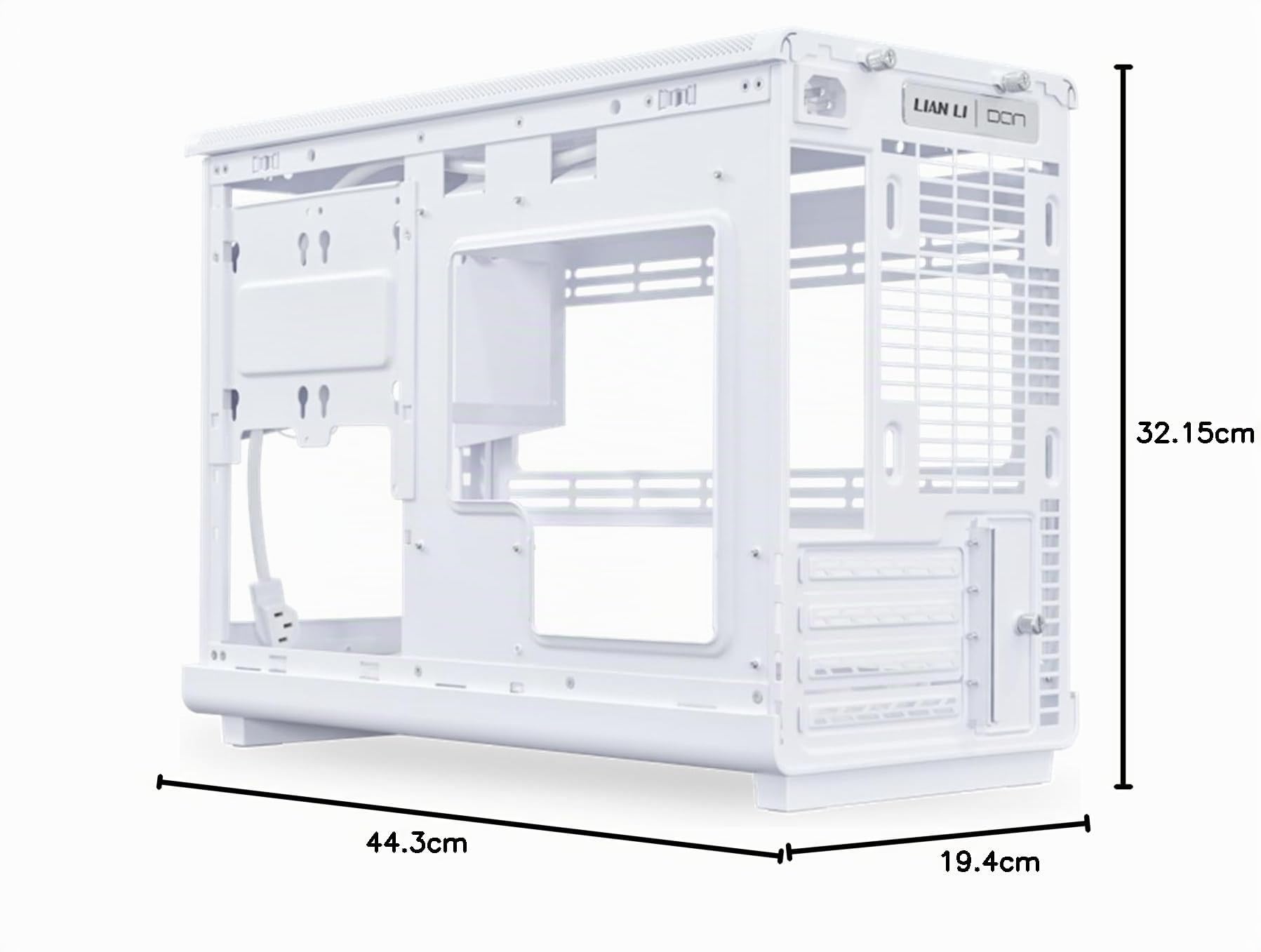 Lian Li Pannello in vetro temperato A3-mATX - bianco, vetro temperato, acciaio + telaio in alluminio