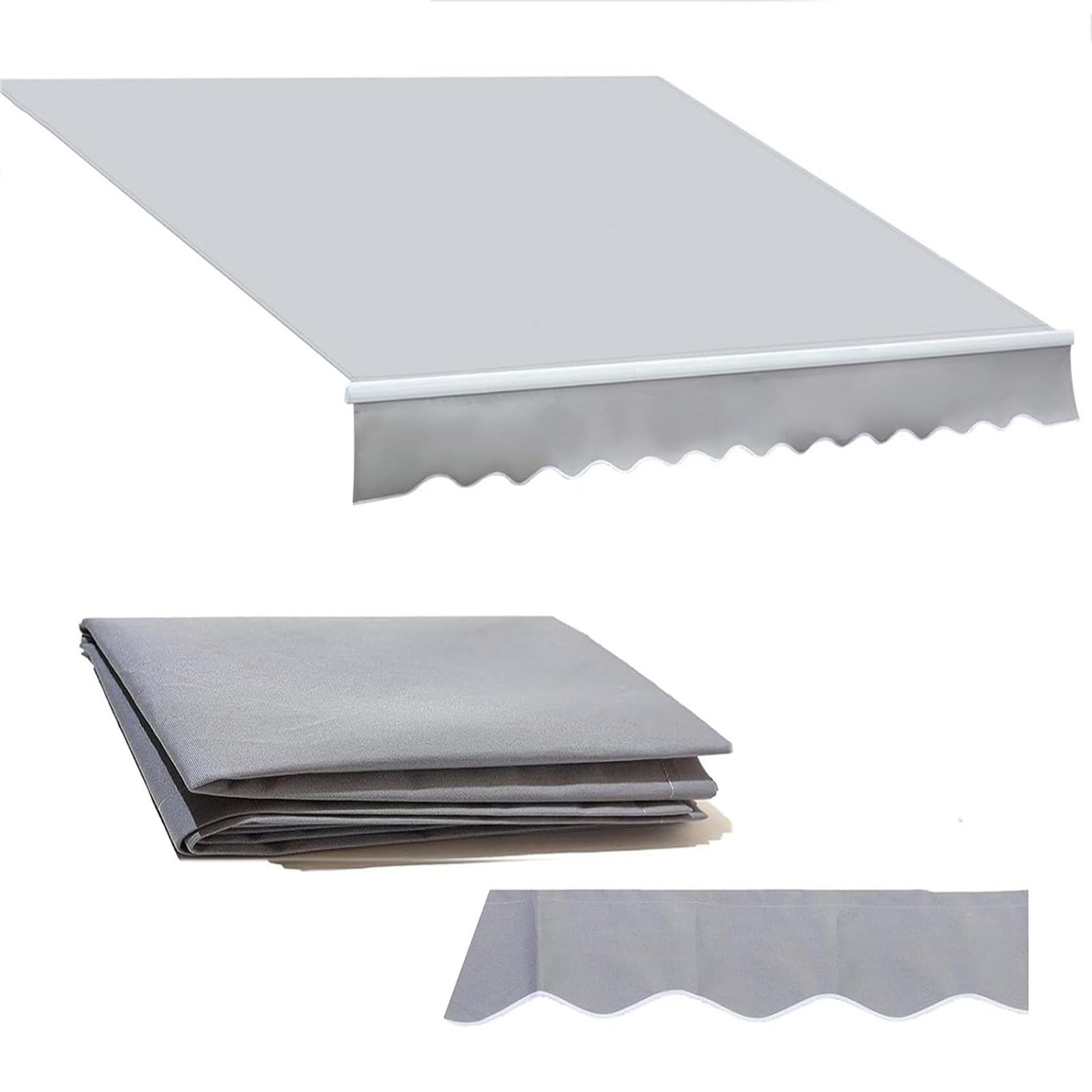 Copertura superiore di ricambio per tettoia da patio, resistente ai raggi UV, 100% poliestere, per esterni per cortile e terrazza, 5,5 x 2 m, protezione solare resistente alle intemperie