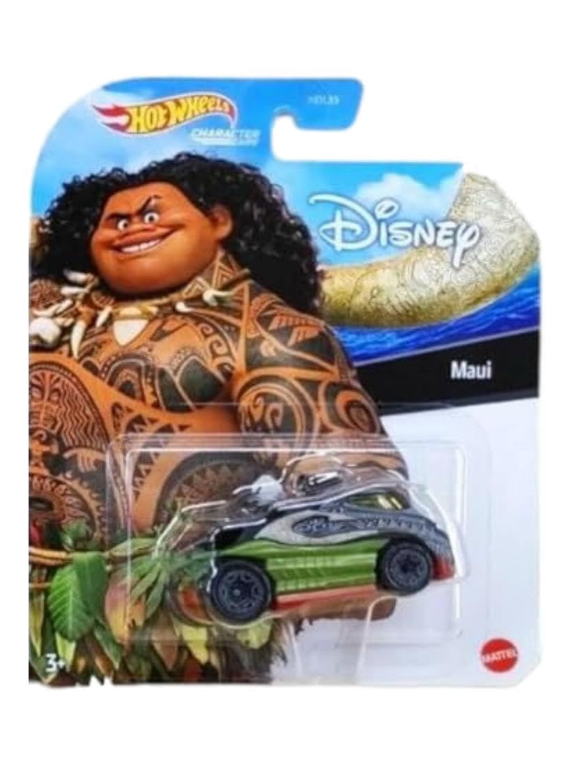 Hot Wheels Maui and Moana Character Cars, 2-Pack Collectible Die