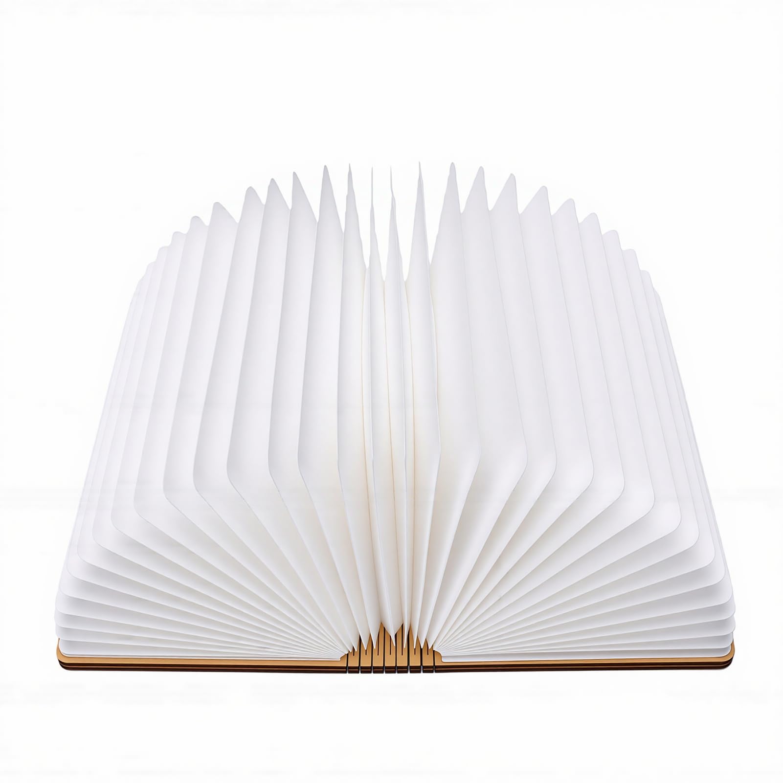 Klappbare Buchlampe aus Holz, 3000 K Bis 3500 K Warme LED | Einstellbares warmweißes Licht, Magnetverschluss, 1200 mAh, wiederaufladbarer Akku Typ C, 3,94 x 5,71 Zoll, für Frauen