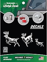 Vista 16 de Decalcomania - Calcomanía de collage de ciervos de caza, ciervos, calcomanías para ventana de camión, calcomanías de caza blancas fabricadas