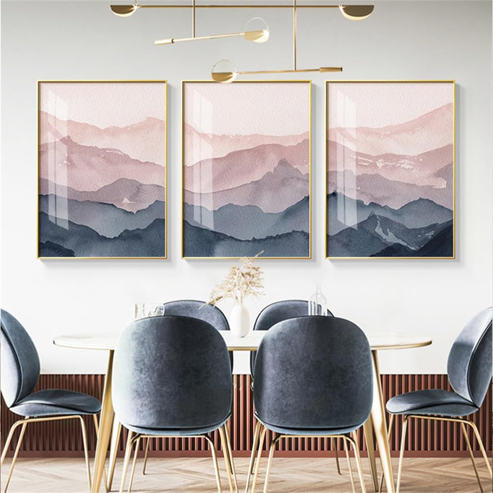 Cuadros de montañas para decorar paredes vacías con arte mural de lienzo nórdico de 50x60cm 8