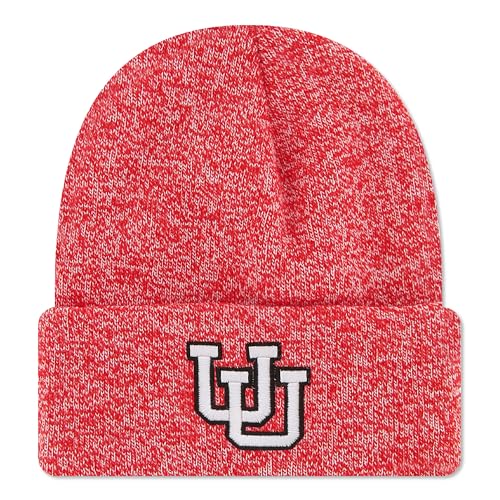 Legacy NCAA Officially Licensed Ribbed Knit Cuff Beanie, Utah Utes, Unisex, Scarlet Marled, One Size Fits Most