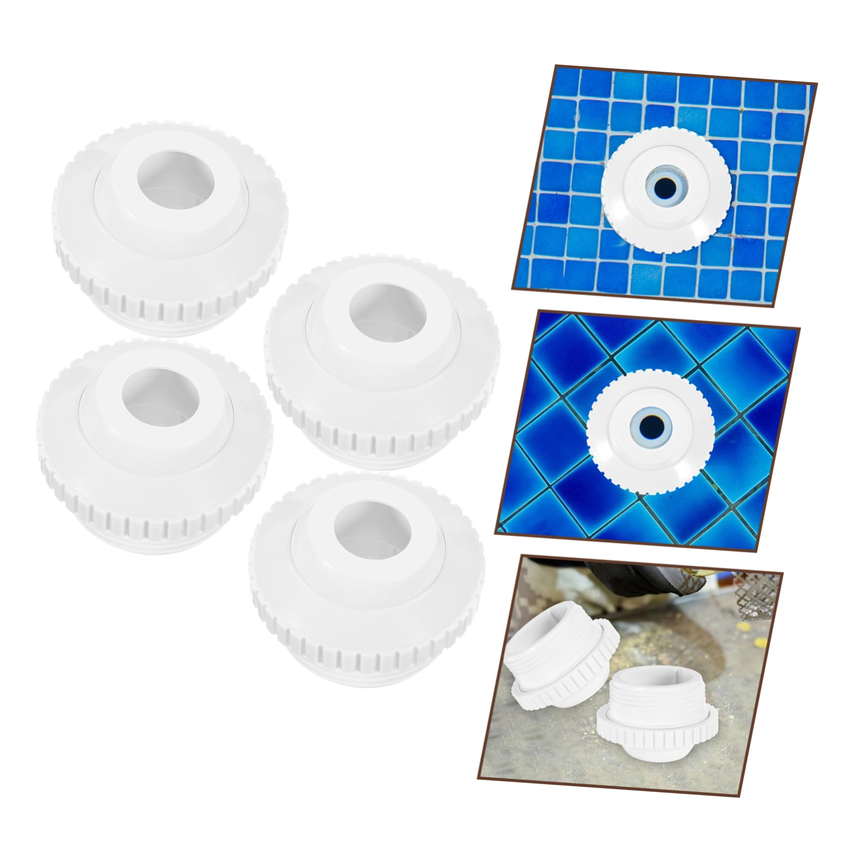 Kisangel 3 Juegos Chorros De Masaje para Piscina Bomba De Piscina Inflable Jetnozzle Jet Nozzle Ajuste De La Corriente De La Piscina Boquilla De Plástico para Piscina El Plastico 4 Uds * 3