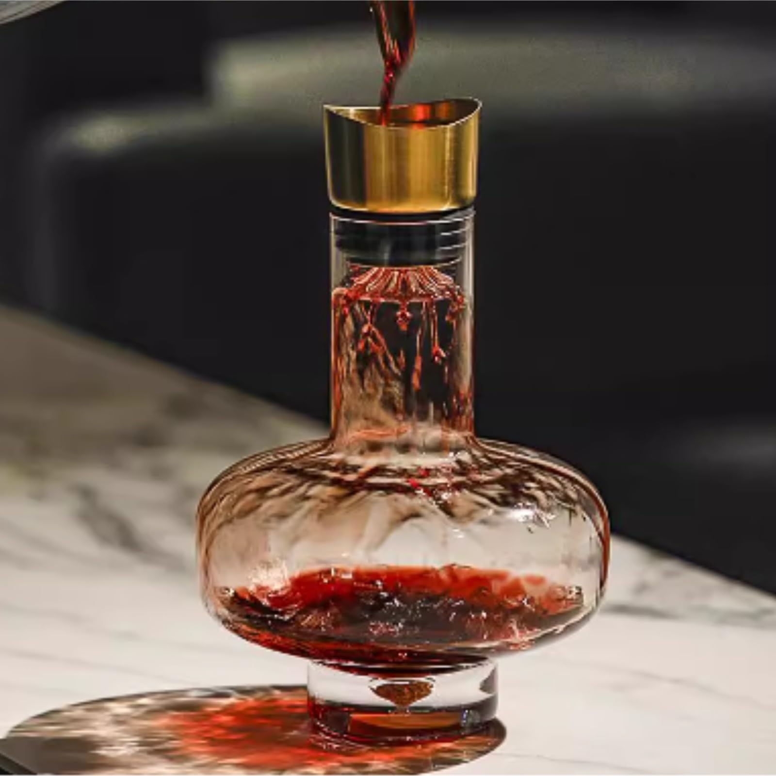 Decantador Profesional Jarra De Vino Vidrio Estilo Linterna For Jugo Y Licor Amantes del Vino
