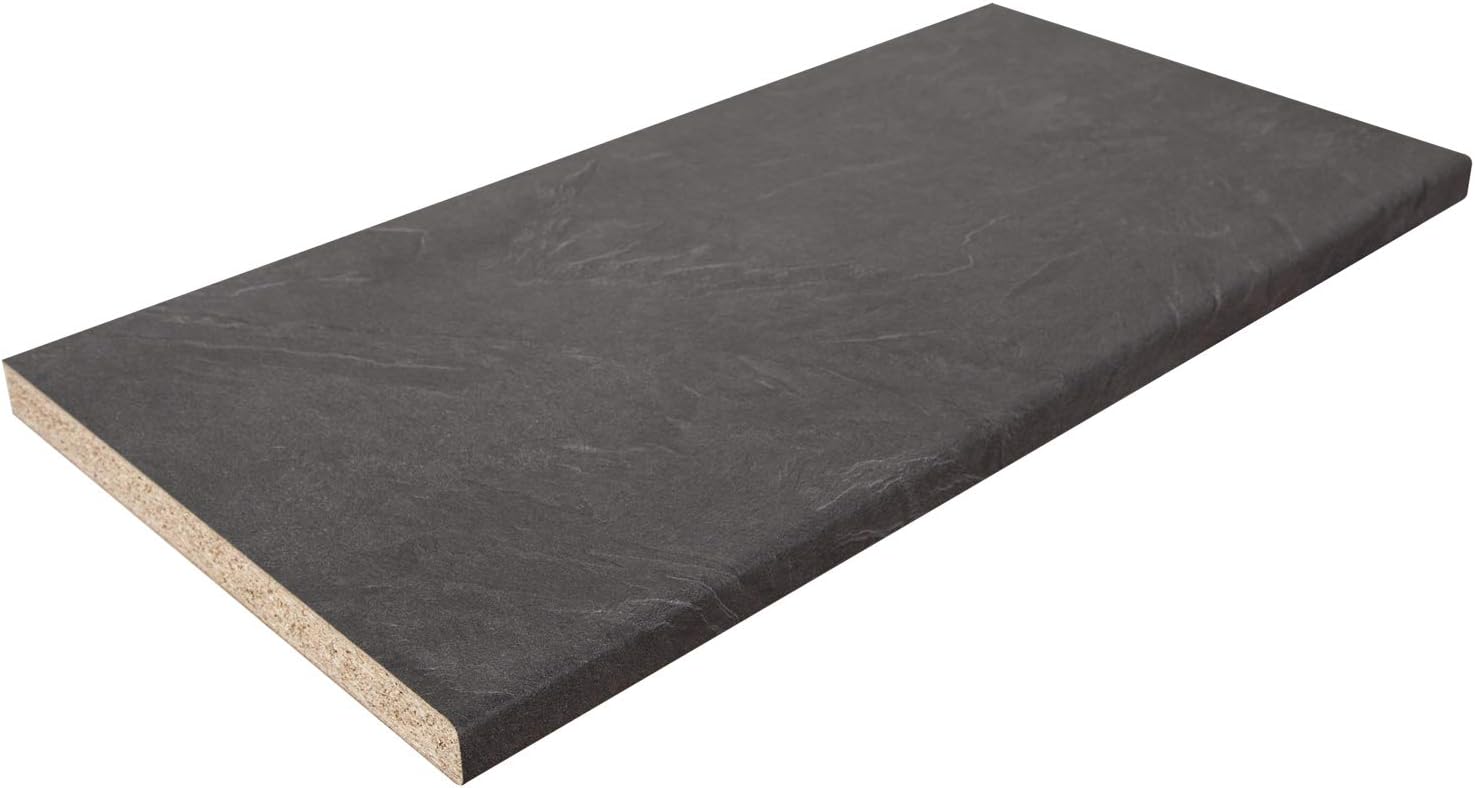 WORKTOP EXPRESS Grey Slate Effect Laminate Kitchen Worktops (3000 x 600 x 38mm)