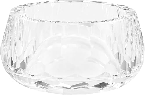 Crystal Clear Cosmetic Jar Candy Container, Transparent Empty Storage Jar for Makeup, Loose Powder, Bath Salts, Vanity Organizer, Open-Top Desk Decor for Rings & Cotton Balls