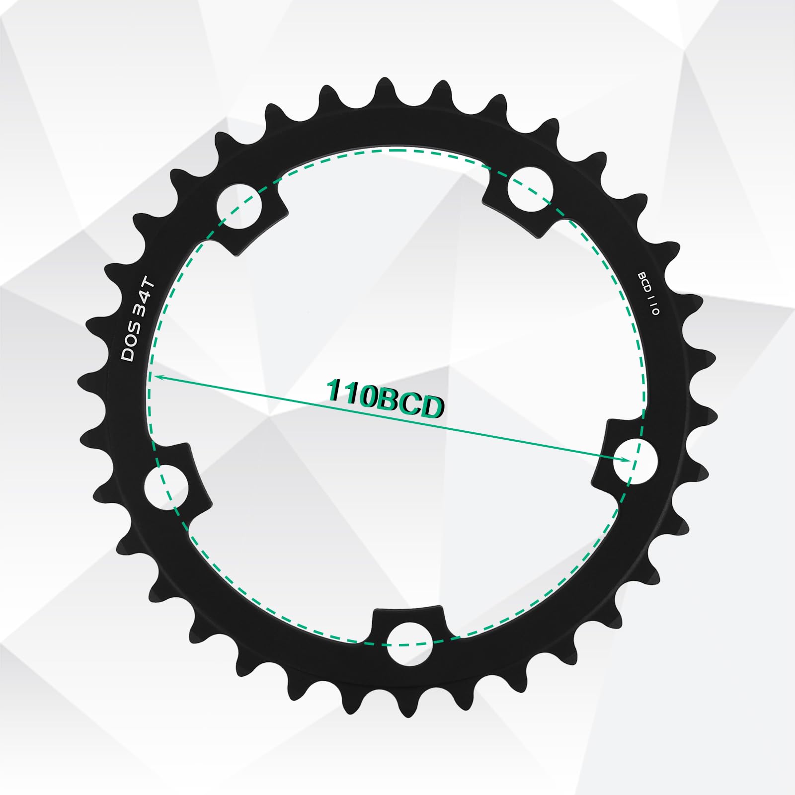 Amazon.com : BUCKLOS 110BCD Bike Chainring Set with Pin, Double