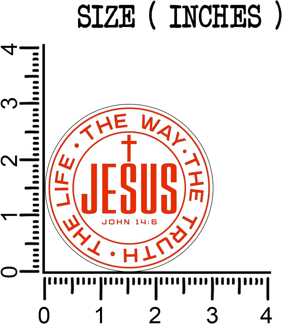 (3Pcs) Jesus The Way The Truth The Life Sticker Christian Inspirational Decals Motivational Decorate Laptop Phone Books Water Bottles Kindles Tumbler Waterproof Vinyl Stickers 3'' Inch - Image 2