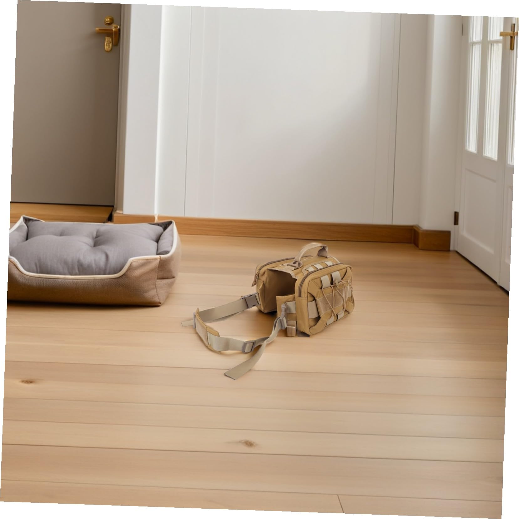 UPKOCH 55kg Sacoche de Selle pour Chien avec Latérales Sacoches de Randonnée pour Animaux de Compagnie Harnais- à Dos de Voyage avec Boucle à Dégagement Rapide pour Grands Chiens