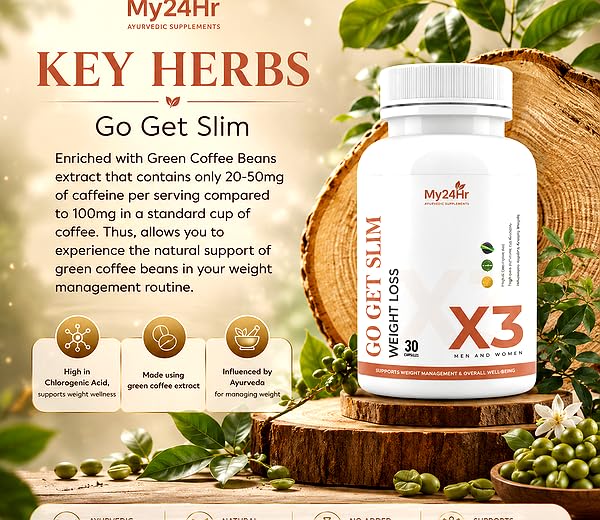Image of Go Get Slim | Natural Weight Loss Supplement | Ayurvedic Fat Burner for Men & Women | Boost Metabolism | Stay Fit & Healthy Naturally