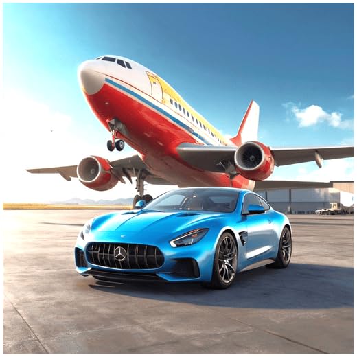 Simulador de voo de avião, jogos de transporte de carros, jogos de condução - simulador de caminhão, corrida, coleta e entrega de cartas - jogo de avião de aventura 3D grátis