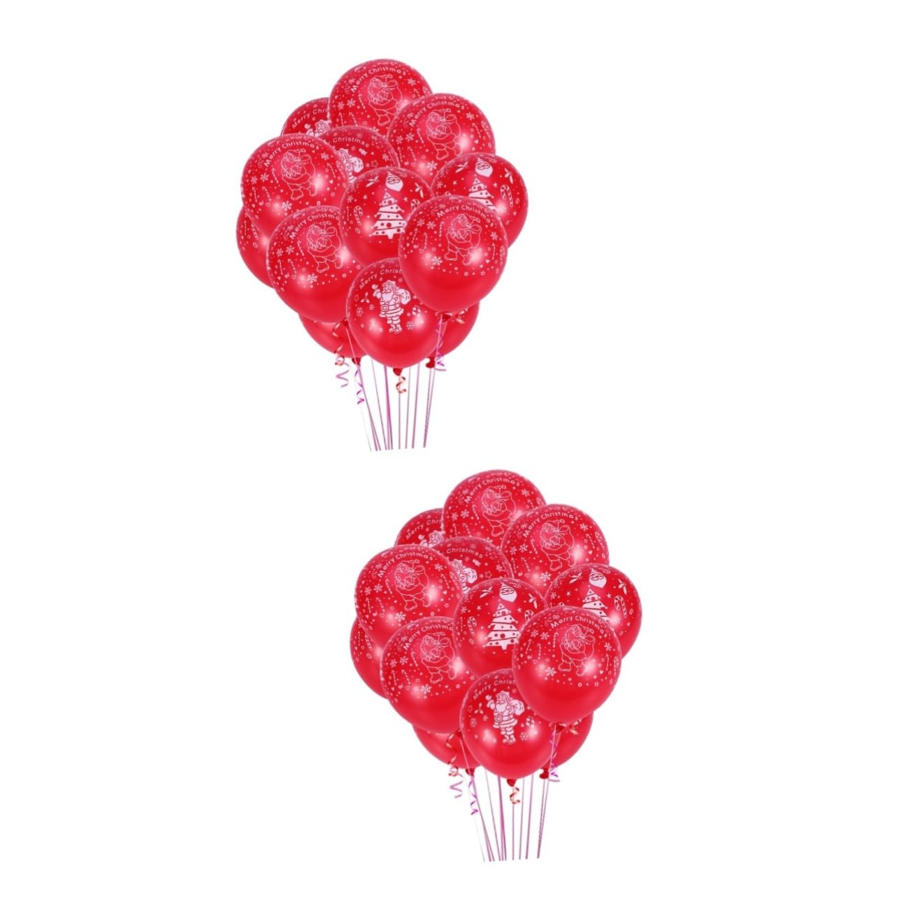 TOYANDONA Lot de 2 Ballons Gonflables Père Noël en Latex Rouge de 30 Cm de Diamètre pour Décoration de Fête Ajoutez Une Atmosphère Festive à Votre Fête 100 Pièces