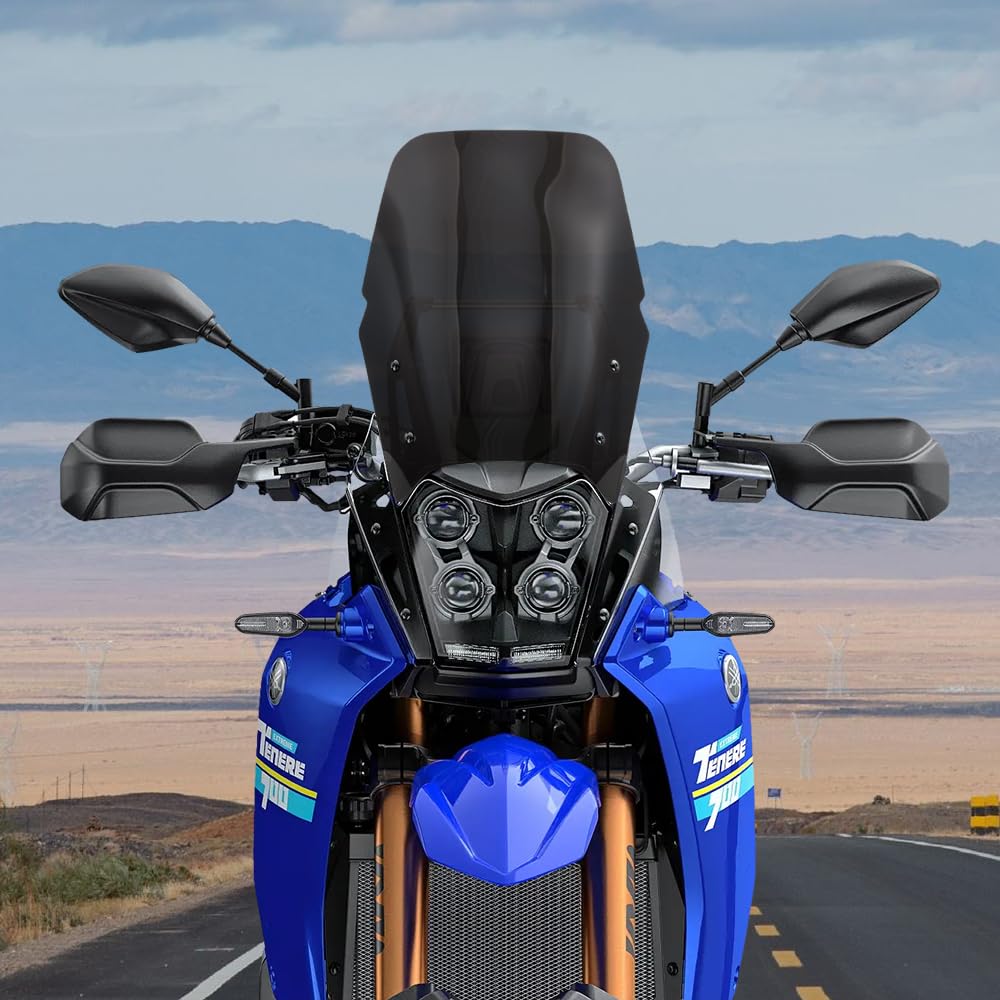 Pare-brise de moto pour Tenere-700 XT700Z 2019-2024 Tenere 700 Tenere700 Pare-brise Moto Déflecteurs d'air Protecteur