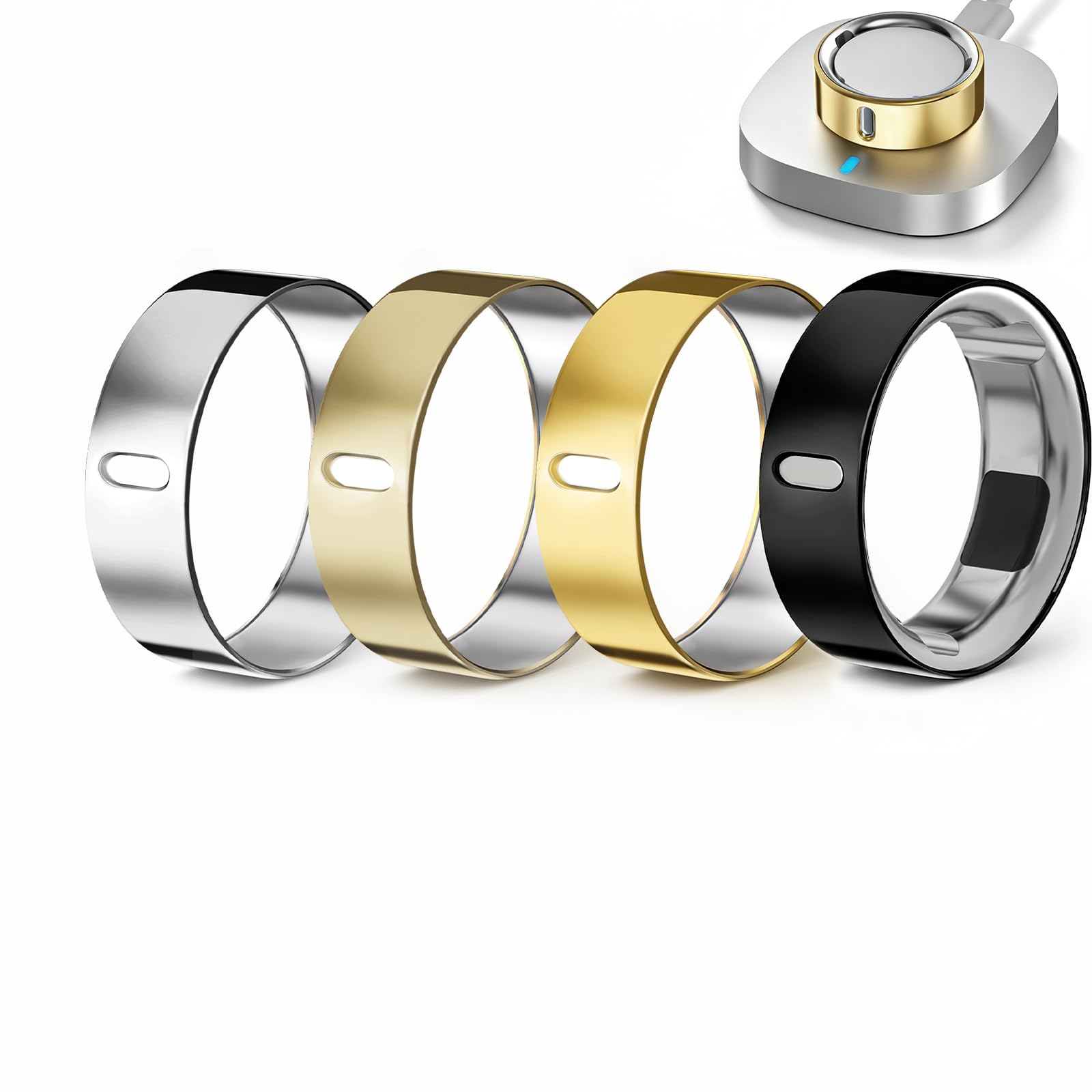 Hexasider 4 Pack Upgraded Ring Covers Compatible with Oura Ring Gen 4/Gen 3, TPU Anti-Scratch Protector Accessories for Oura Ring Cover Jacket for Women Men, Size 13 (Not for Oura Ring 4 Ceramic)