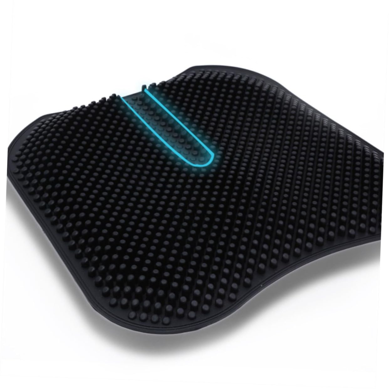 Alipis Cojín en Color Negro Transpirable para Asiento de Coche de Silicona de Masaje Cómodo y Práctico para Hombre y Mujer
