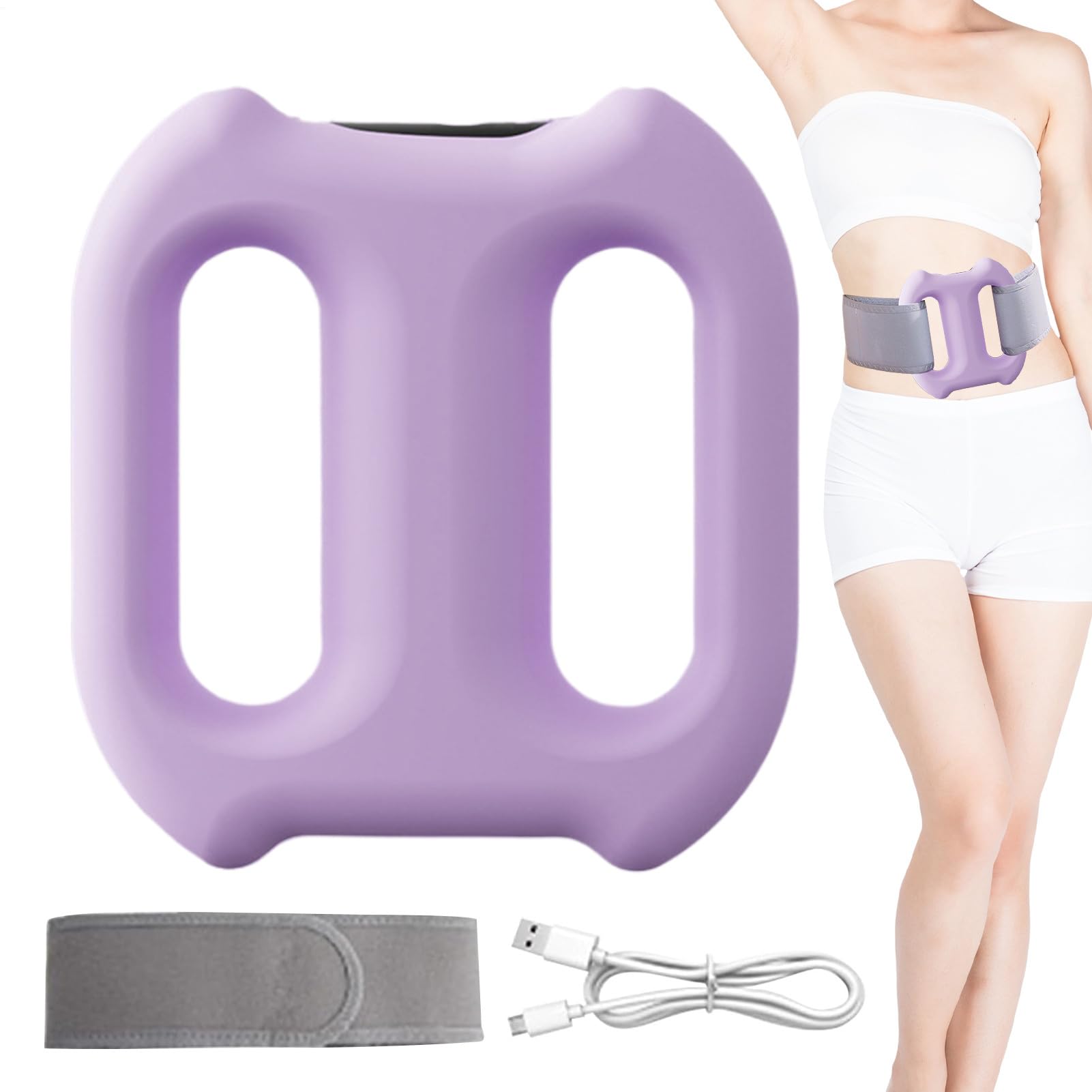 Massage Ring, Fascia Roller, 5 Speed Deep Tissue Release Tool with Cordless Design and Belt, Muscle Relaxation Massager 5.51x5.31x1.57 Inches for Legs Thighs Belly, Runners Athletes Gym Recovery