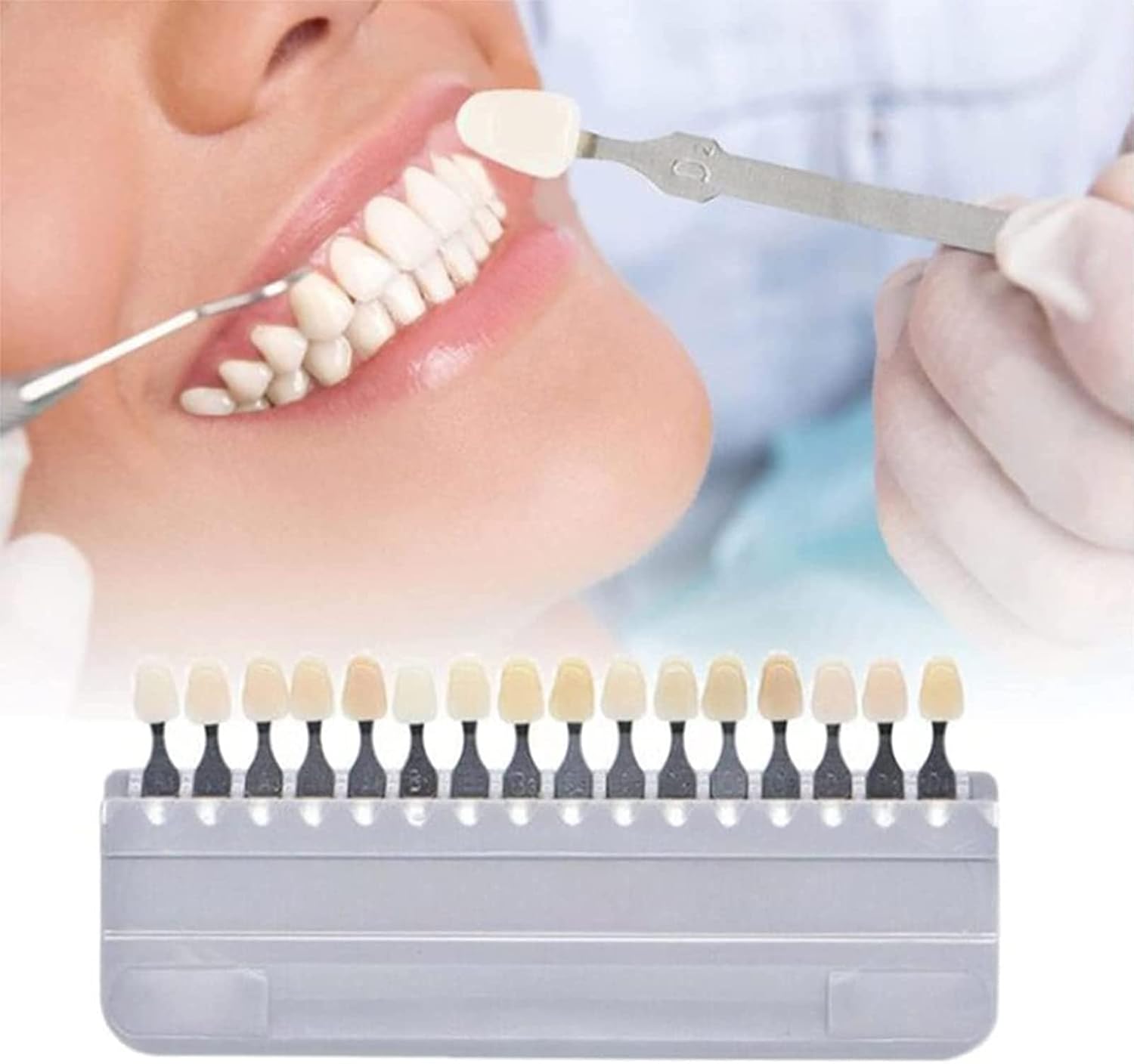 Guía de sombras de modelo de Color de diente Dental de 16 colores, materiales de blanqueamiento de dientes profesionales 3D, tabla de seguimiento de Color, herramientas de dentista para el cuidado buc