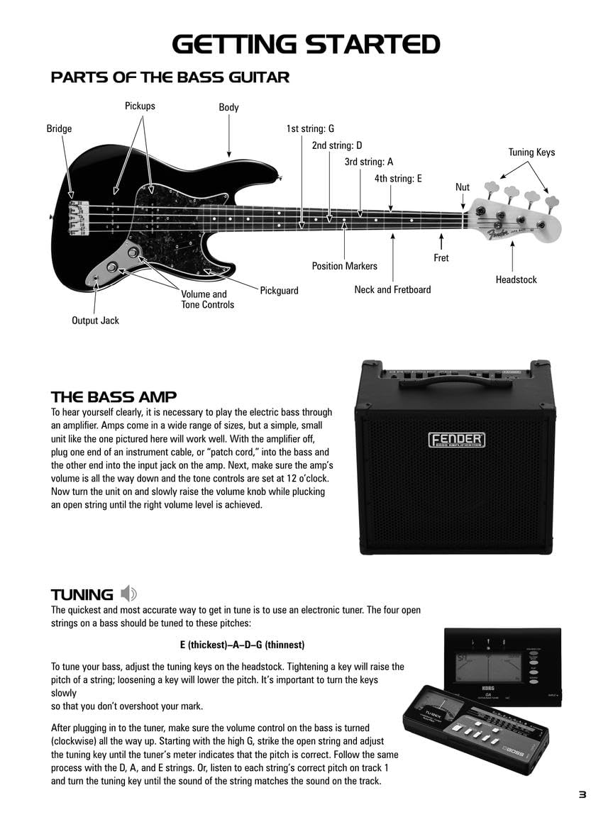 Bass Tab Method Book - Books 1 and 2 | Beginner to Intermediate Bass Guitar Tablature Method for Students | Step-by-Step Bass Technique, Riffs, Reading Skills and Practice Exercises with Online Audio