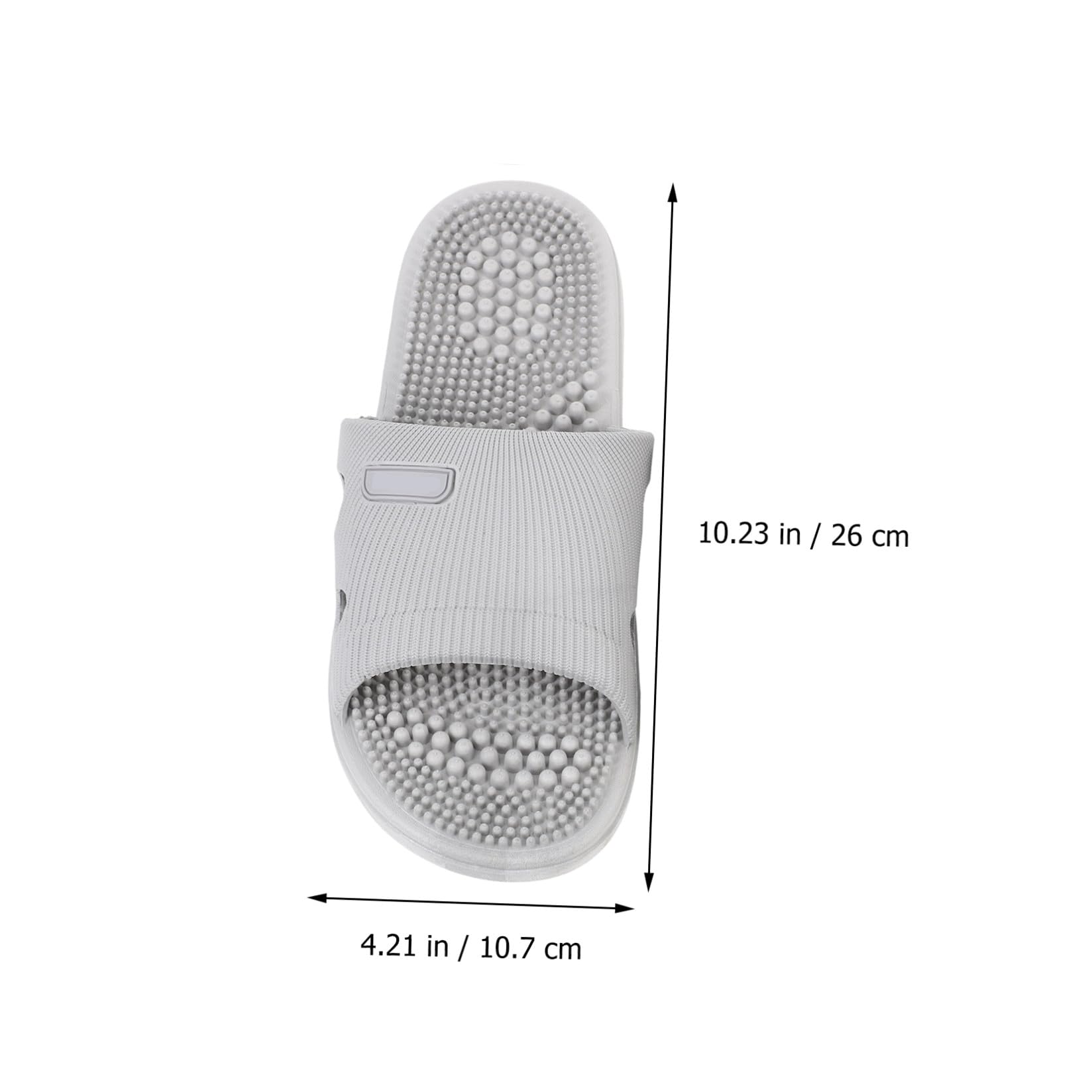 Beavorty 2 Paires été Antidérapants pour Intérieur Semelle Massage Pied Souple et Maison Unisexe Gris