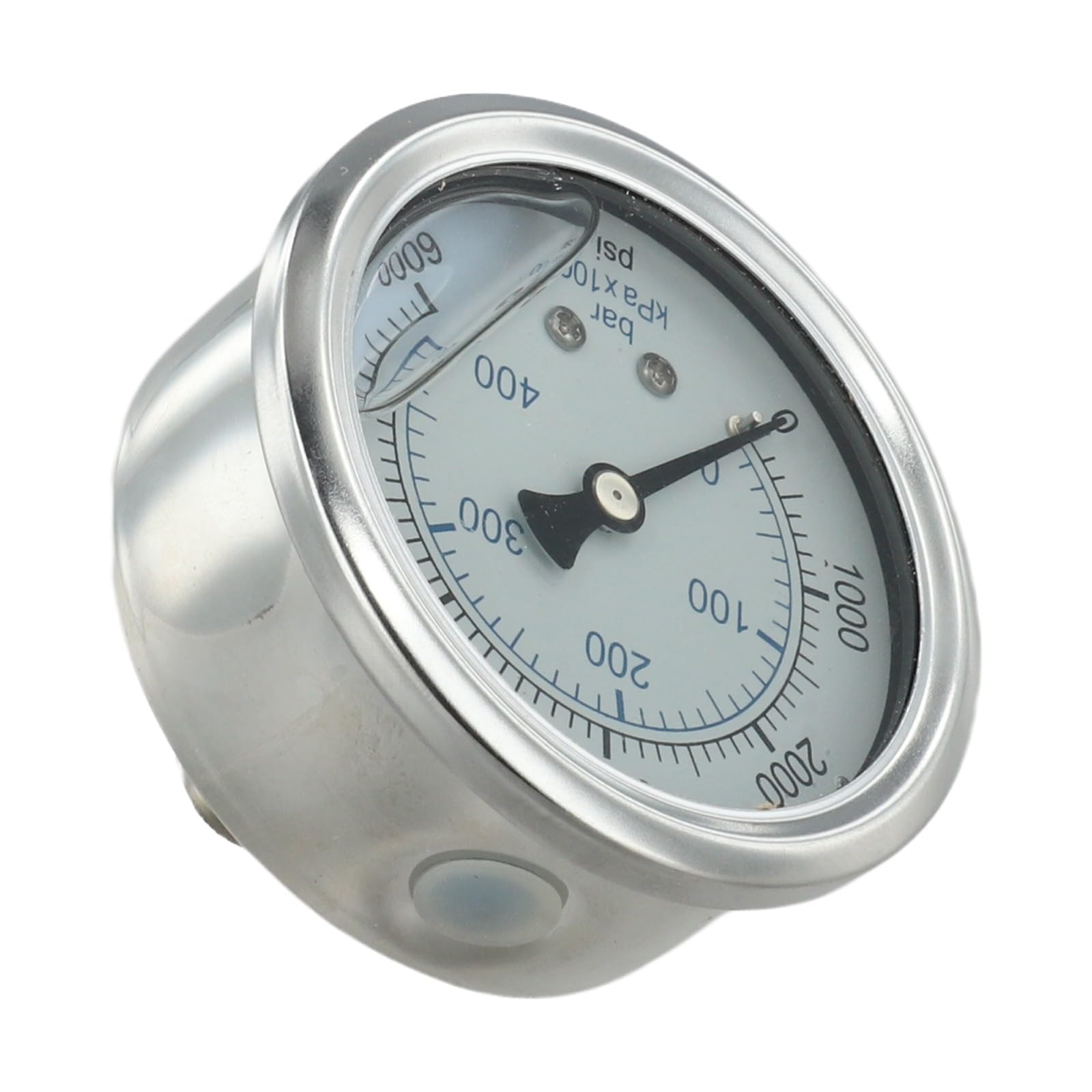 Manometer 0-400 Bar 6000 Psi für Hochdruckreiniger, M14x1,5 Gewinde, Metalllegierung Edelstahl D2,5 Zoll