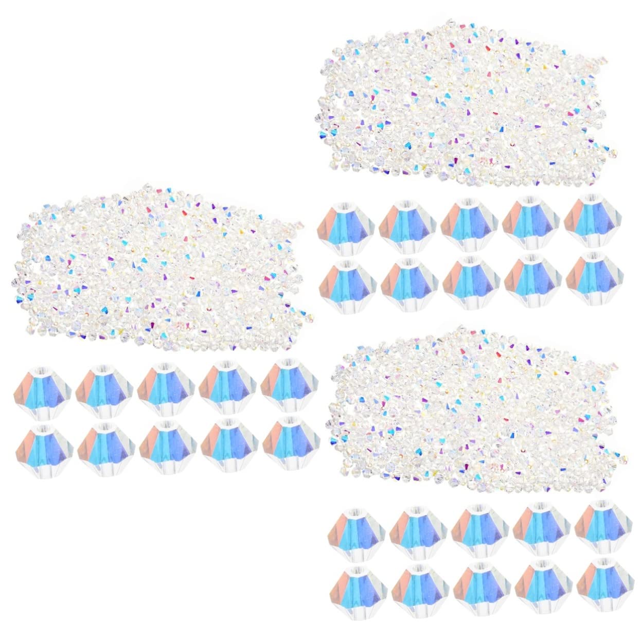STOBOK 3stücke Diamond-shaped Perlen Bunte Spacer Beads Für Schmuckherstellung Vielseitige Bastelperlen Für Armbänder Und Halsketten Für Kreative Projekte