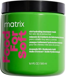 Food For Soft Rich Hydrating Mask - For Dry & Brittle Hair, Adds Shine & Softness, With Avocado Oil & Hyaluronic Acid, Replenishes Moisture