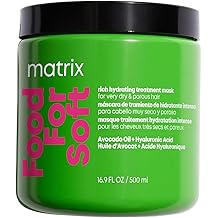 MATRIX Food For Soft Rich Hydrating Mask - For Dry & Brittle Hair, Adds Shine & Softness, With Avocado Oil & Hyaluronic Acid, Replenishes Moisture