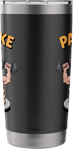 Miniatura 4 de Pancake King Funny Breakfast Lover Bodybuilder Men Women Kid Stainless Steel Insulated Tumbler