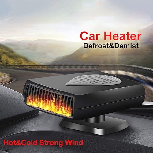 Miniatura 2 de MASO 12V Car Heater 2 in 1 Portable Car Heater Rapid Heating Car Defroster Hot & Cold Car Cooling Fan with Plug in Cigarette Lighter