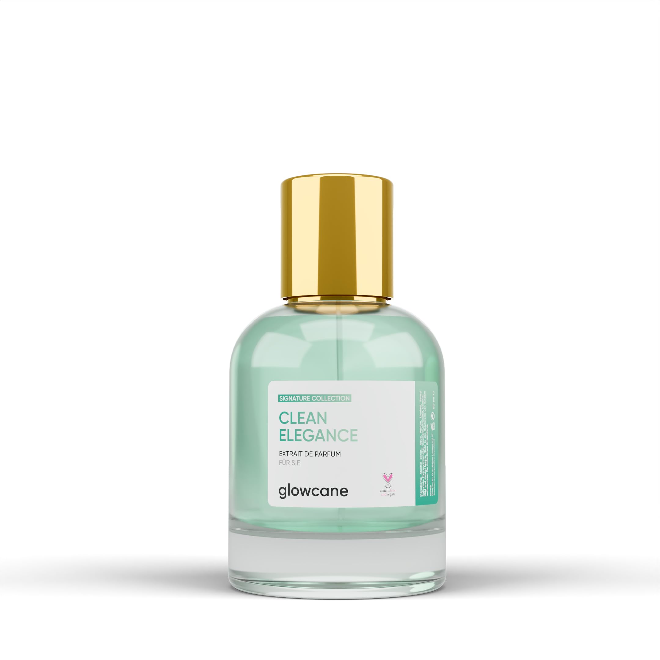 glowcane Clean Elegance Extrait de Parfum Damen | Frischer & Blumiger Duft | mit maximal erhöhter Duftöl Konzentration | Langanhaltender Duft | Geschenke für Frauen | Tierversuchsfrei & Vegan