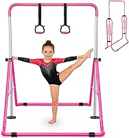 Vista 13 de Gymnastics Bar for Kids, Adjustable Height Gymnastic Horizontal Bars, Folding Expandable Gymnastics Equipment Junior Training Kip Bar for Home