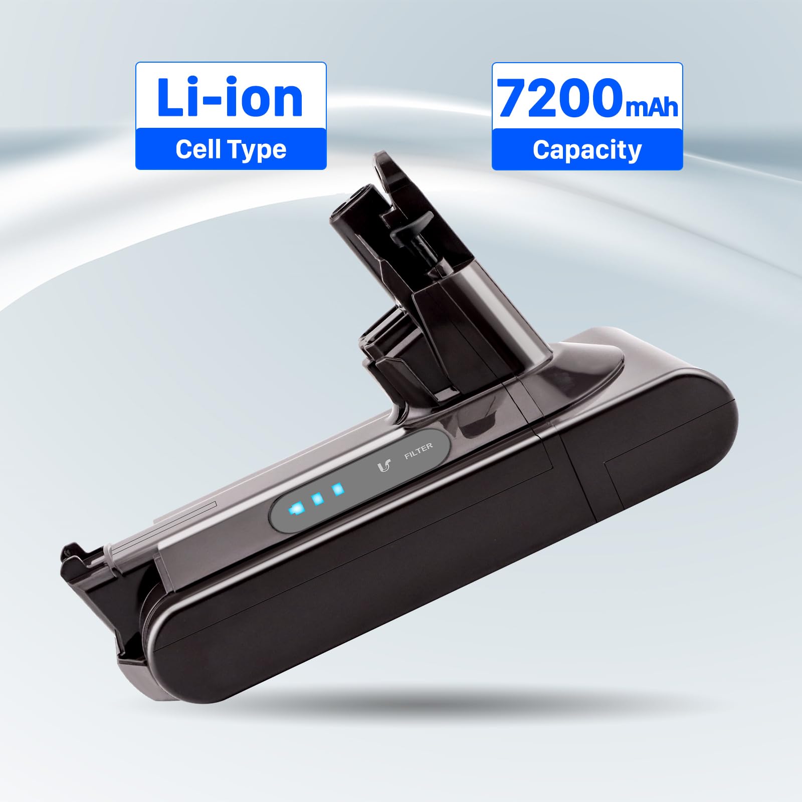 Akumulator zamienny do Dyson V10, 7200 mAh V10 Animal V10 Absolute V10 Motorhead SV12 V10 Fluffy Cordless Stick Vaccuum Cleaner (nie pasuje do SV10)