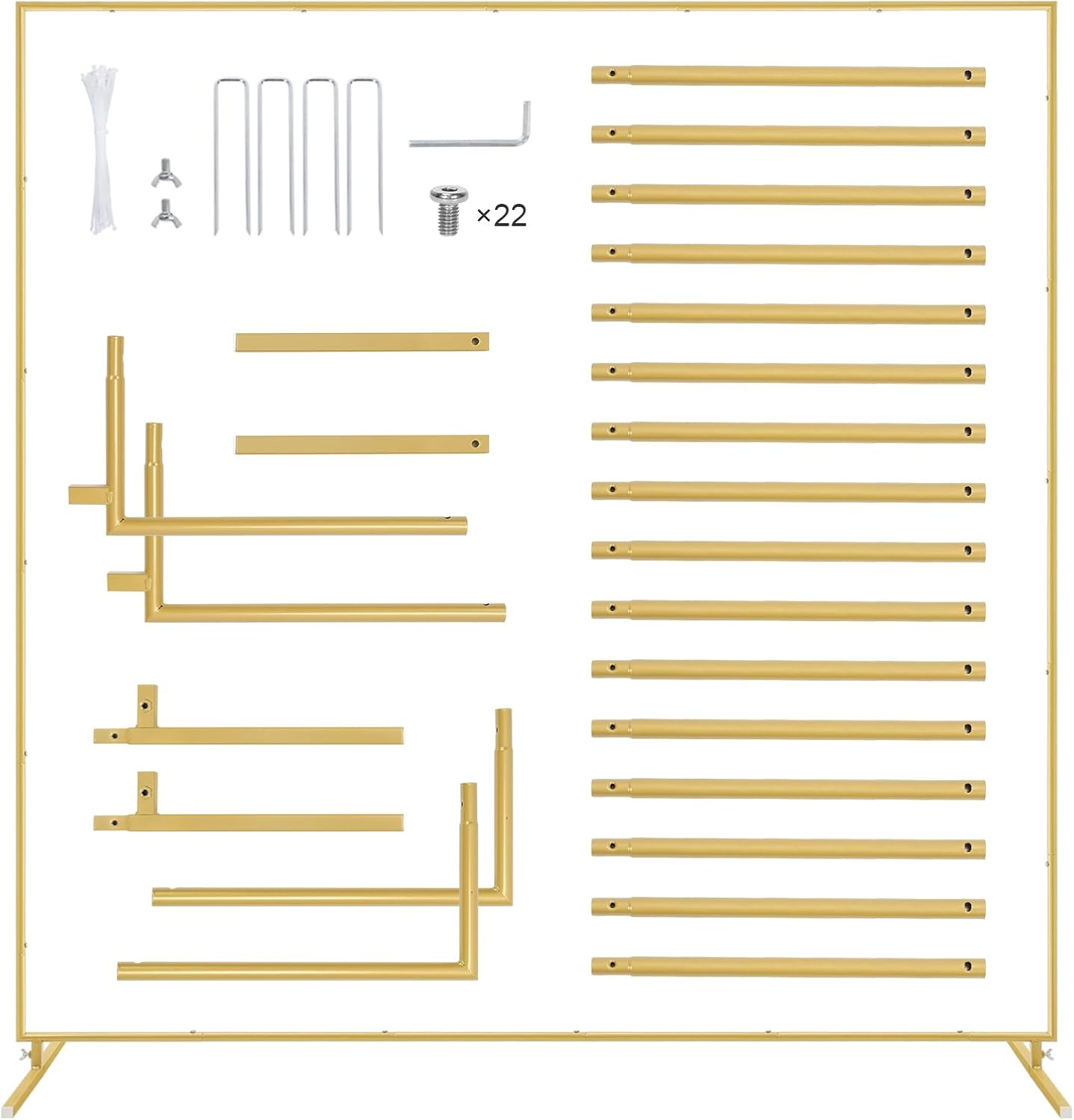 Amazon.co.jp: バルーンアーチスタンド 正方形背景スタンド ゴールデンサークル ウェディングアーチフレーム 10フィート x 10フィート  結婚式 バレンタインデー 誕生日 パーティー 友達の集まり クリスマス 庭の装飾に : DIY, Tools & Garden 【華やか空間を演出  ... HAITRAL ゴールドスクエア背景スタンド | ウェディングバルーンアーチスタンド セレモニー用メタルアーチスタンド | 6.6フ