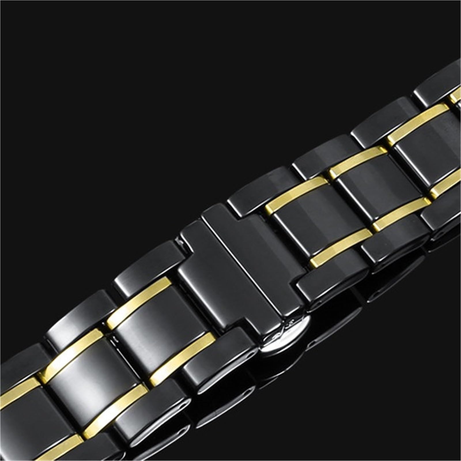 cinturino dell'orologio Cinturino for orologio unisex in ceramica 20mm 22mm Accessori for polsini sportivi classici neri