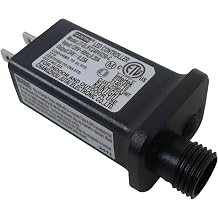 24V LED Transformer LED Controller Class 2 Power Supply, IP44 Waterproof Low Voltage Transformer US Plug Fit for 24V 6W Christmas Light, String Light 24V6W 1Pack