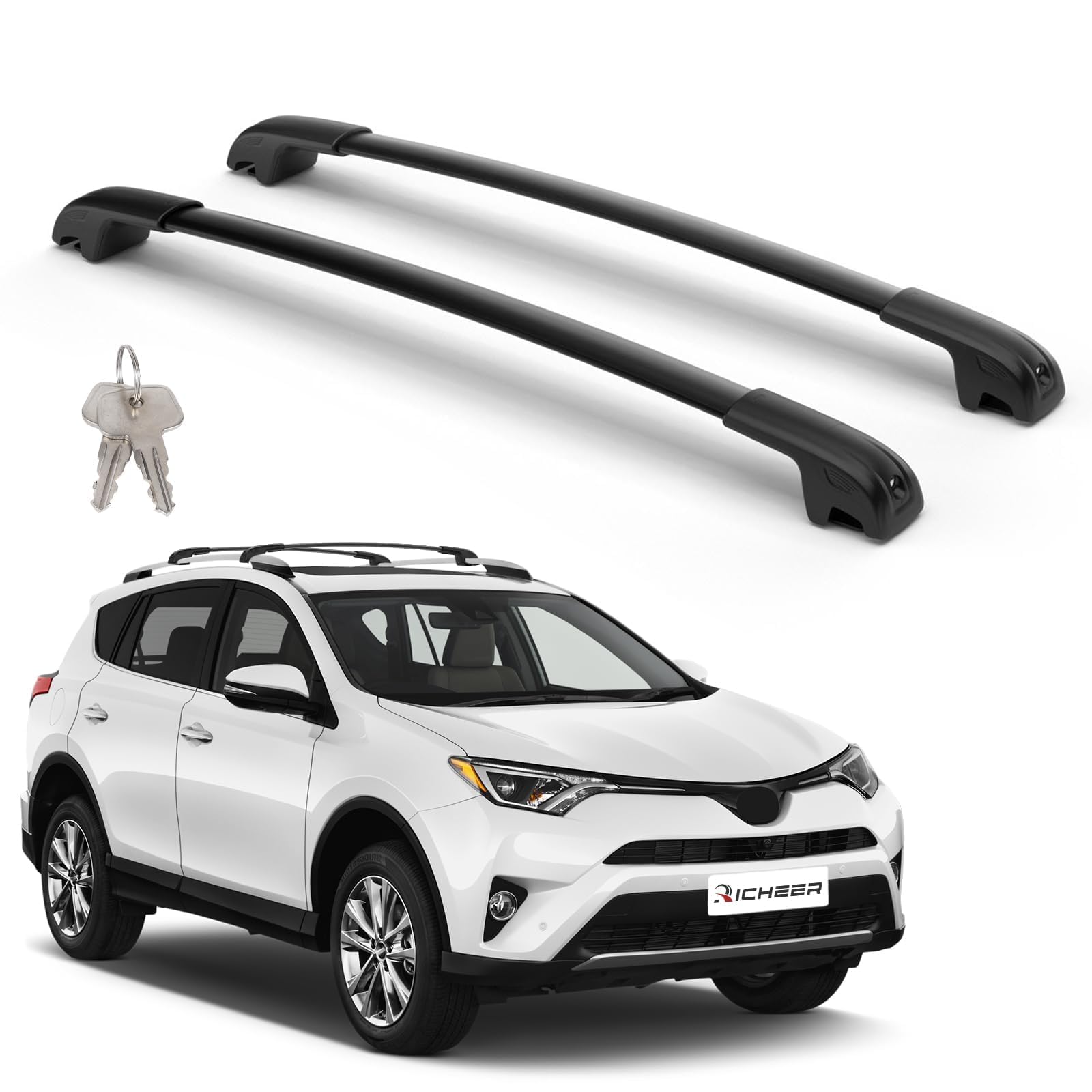 Richeer 300LBS Roof Rack Cross Bars for
