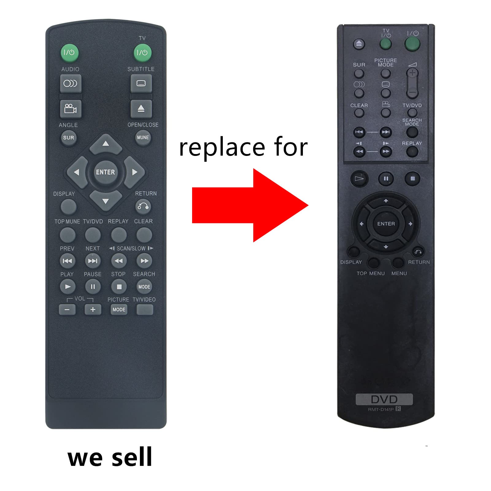RMT-D157P Telecomando di ricambio -VINABTY-fit per SONY DVD Player RMTD157P telecomando DVP-NS52 DVP-NS585 DVP-NS330 DVP-NS30 DVP-NS305 DVP-NS310 DVP-NS32 DVP-NS330 DVP-NS355