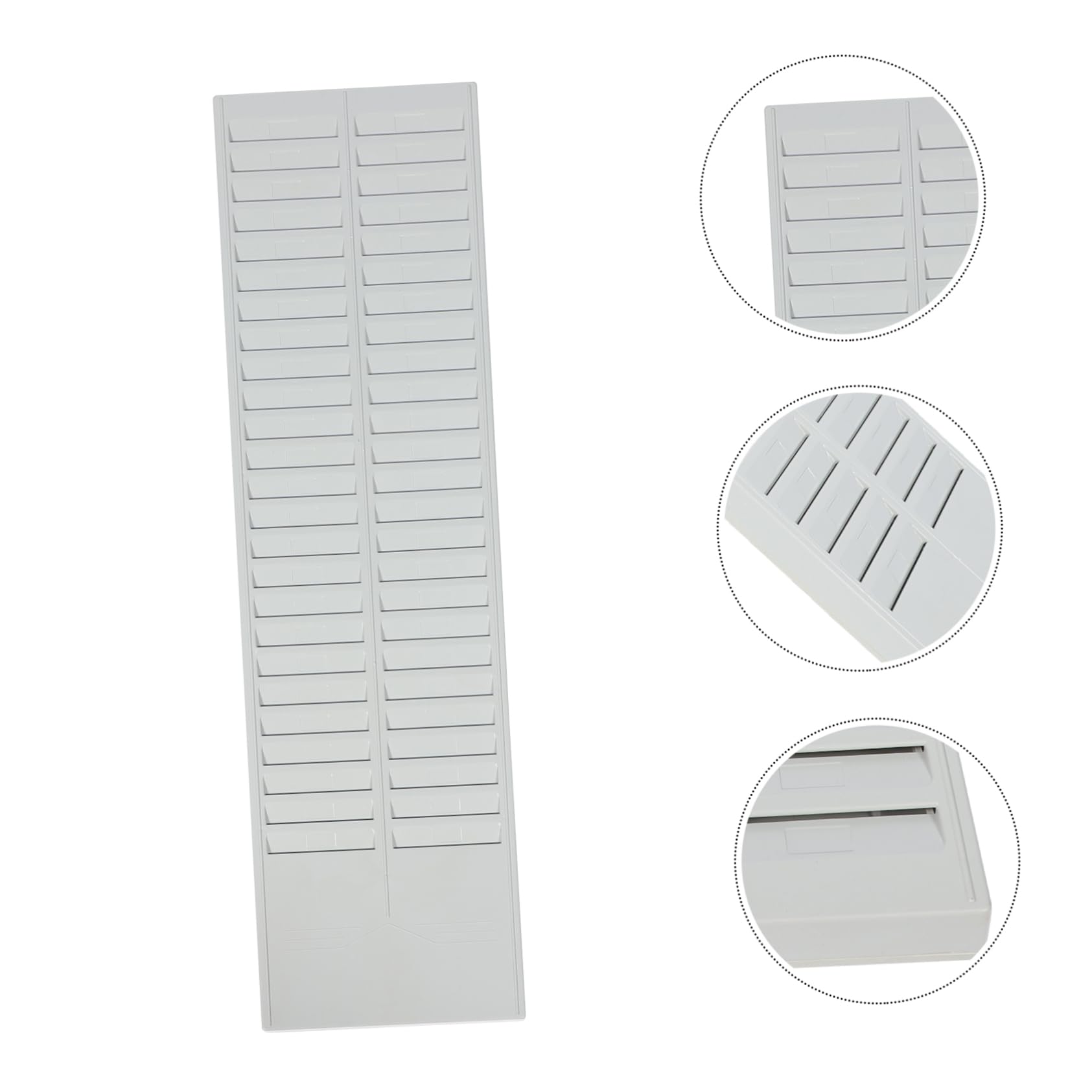 Tofficu Porta Tarjetas de Pared Negro de Plástico 50 Ranuras