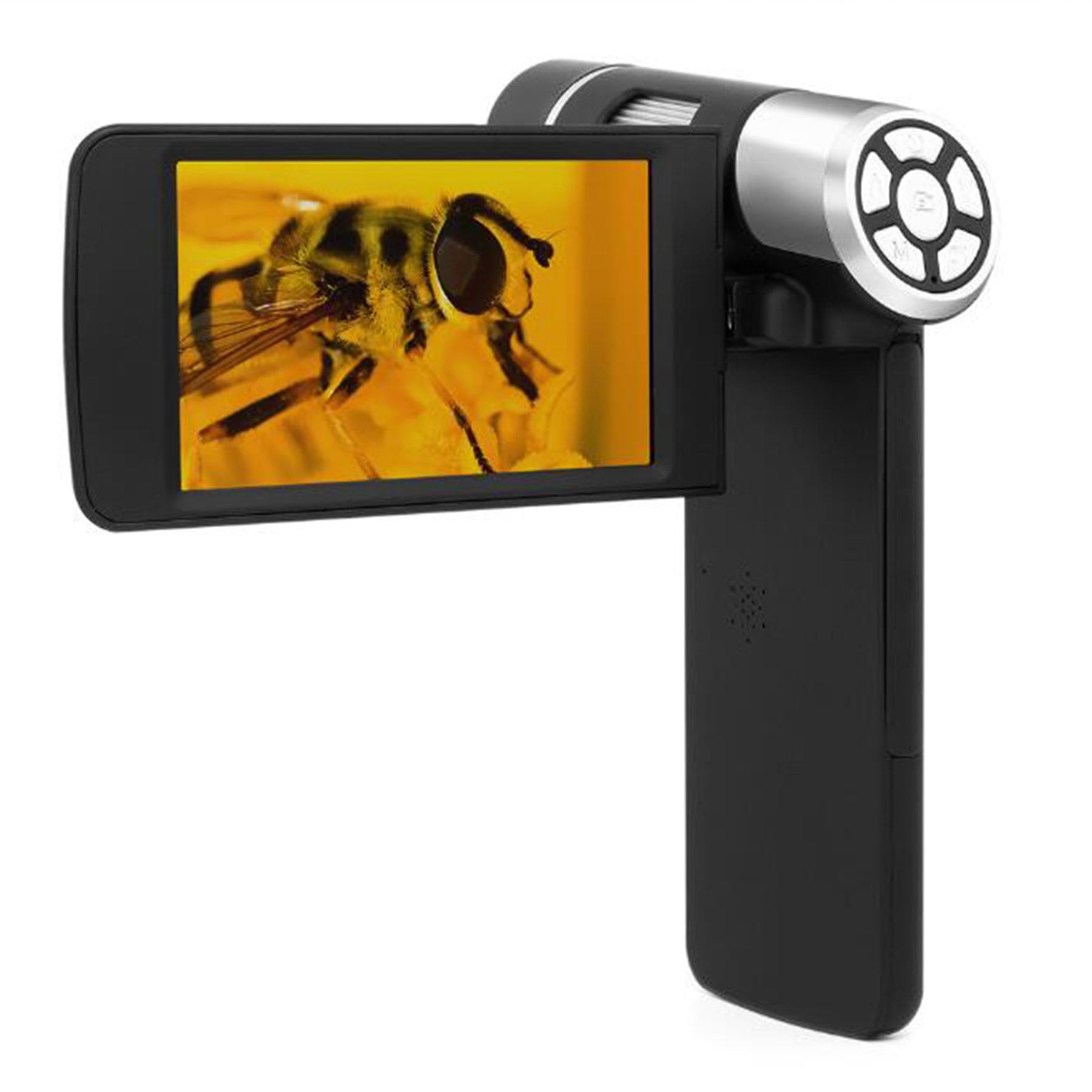 Microscopio Digital de Mano, microscopio de Bolsillo portátil con Pantalla de 4 Pulgadas para niños y Adultos, microscopio de Video electrónico Negro, microscopio de Moneda USB