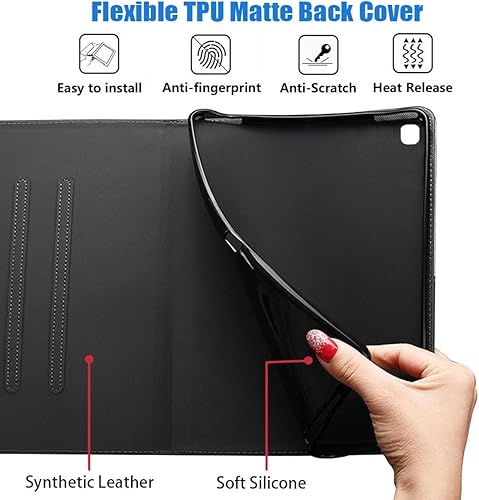 Miniatura 7 de JDHJFBFJNP Funda para Samsung Galaxy Tab A7 de 10.4 pulgadas 20222020 (SM-T500T503T505T507T509), funda de piel sintética premium con función de