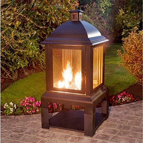 Log Wood Burner Boxed Firepit Chiminea Summer BBQ Party. : Amazon.co.uk:  Garden