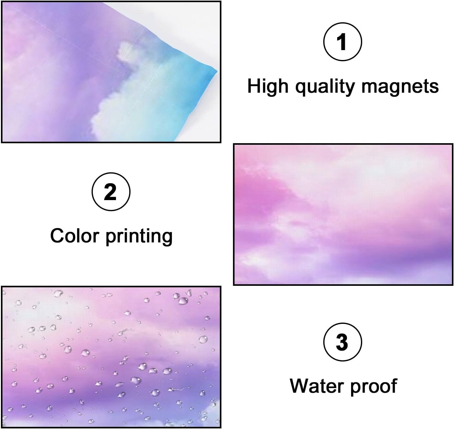 Fluorescent Light Covers for Ceiling Lights Cloud Pastel Colored Easy to Install Magnetic Light Filter for Classroom Office Hospitals School Home Decor