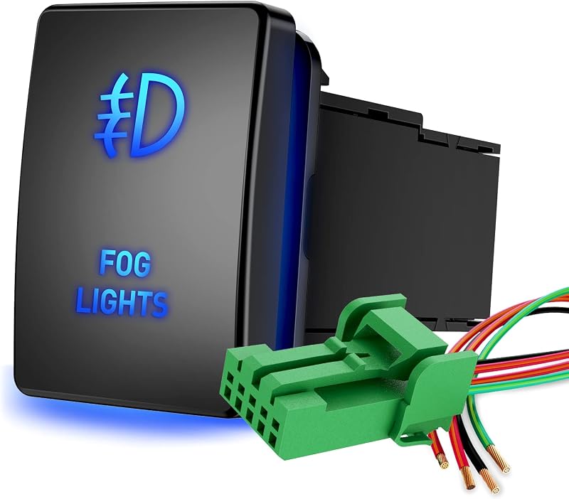 Interruptor Push Button para Farol de Neblina Nilight ON-OFF SPST com LED e Chicote – 1 unidade